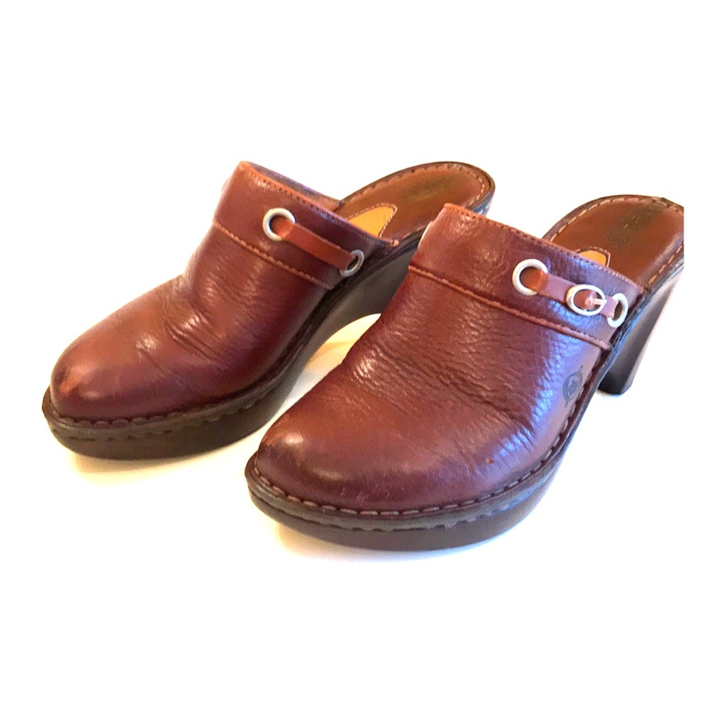 Born Shoes. Brown Wedge Mules Sz 6. Used & loved❤️